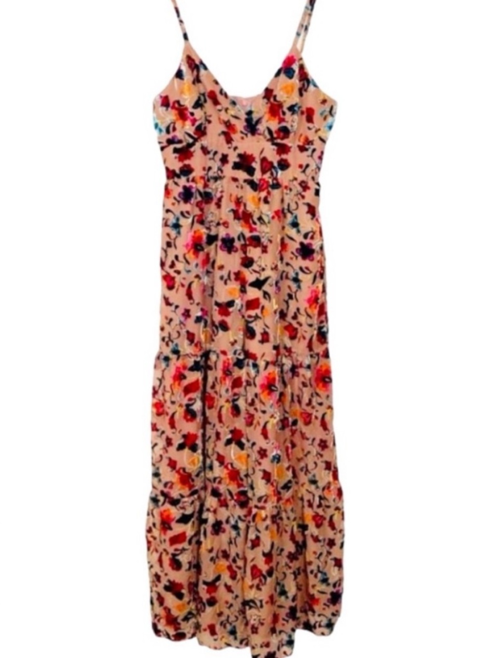 Hutch Tan Multi Floral Flounced Wide-Leg Jumpsuit - Picture 6 of 14